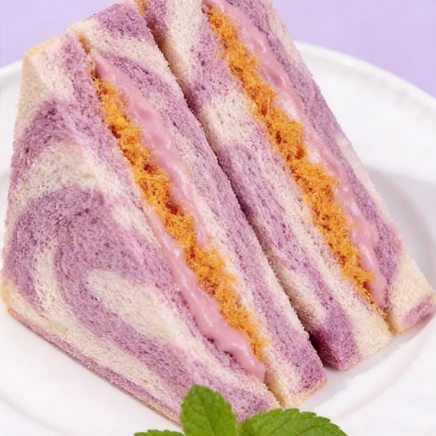 1.48LB/1bag(Includes 10 packages) Taro and Pork Floss Sandwich, for Breakfast On-the-Go, Lunch Box, and Unique Flavor Lovers