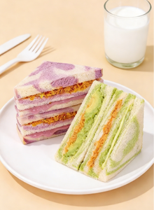 1.48LB/1bag(Includes 10 packages) Taro and Pork Floss Sandwich, for Breakfast On-the-Go, Lunch Box, and Unique Flavor Lovers