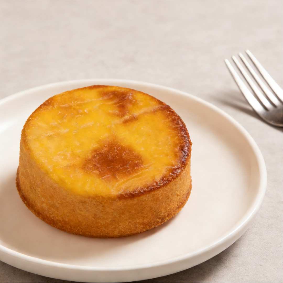 11oz/1bag(Includes 4 packages) Cheese Rock Baked Cake,Signature Torched Cheese Top on Soft Cake, Creating a Savory, Caramelized Crust with a Gooey Center, Irresistible Gourmet Snack