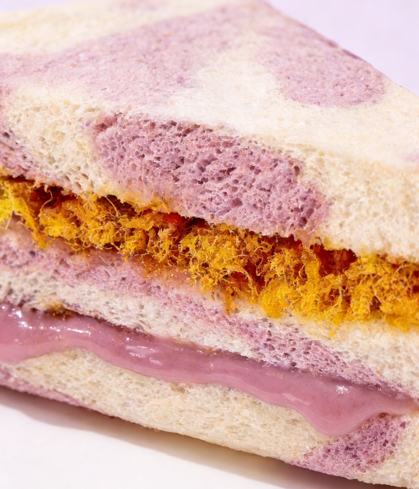 1.48LB/1bag(Includes 10 packages) Taro and Pork Floss Sandwich, for Breakfast On-the-Go, Lunch Box, and Unique Flavor Lovers