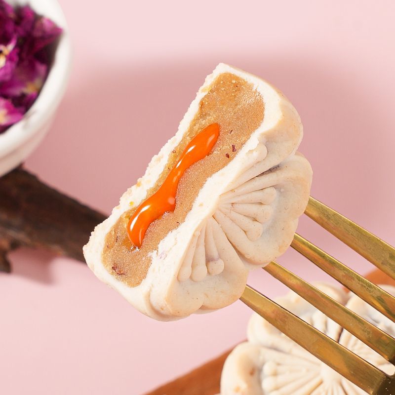 11.84oz/1bag (Includes 8 packages) Rose Heart Seven White Cake,Party Snacks