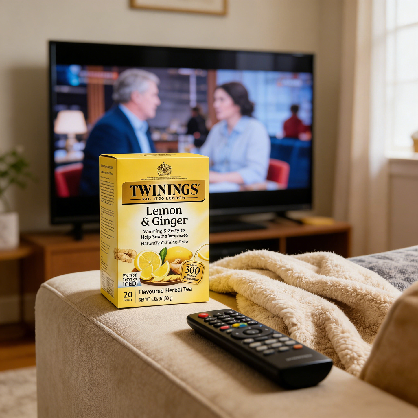 1.41oz，1Boxed，Twinings Honey Tree Citrus Orange Herbal Tea（20 Bag），Christmas gifts