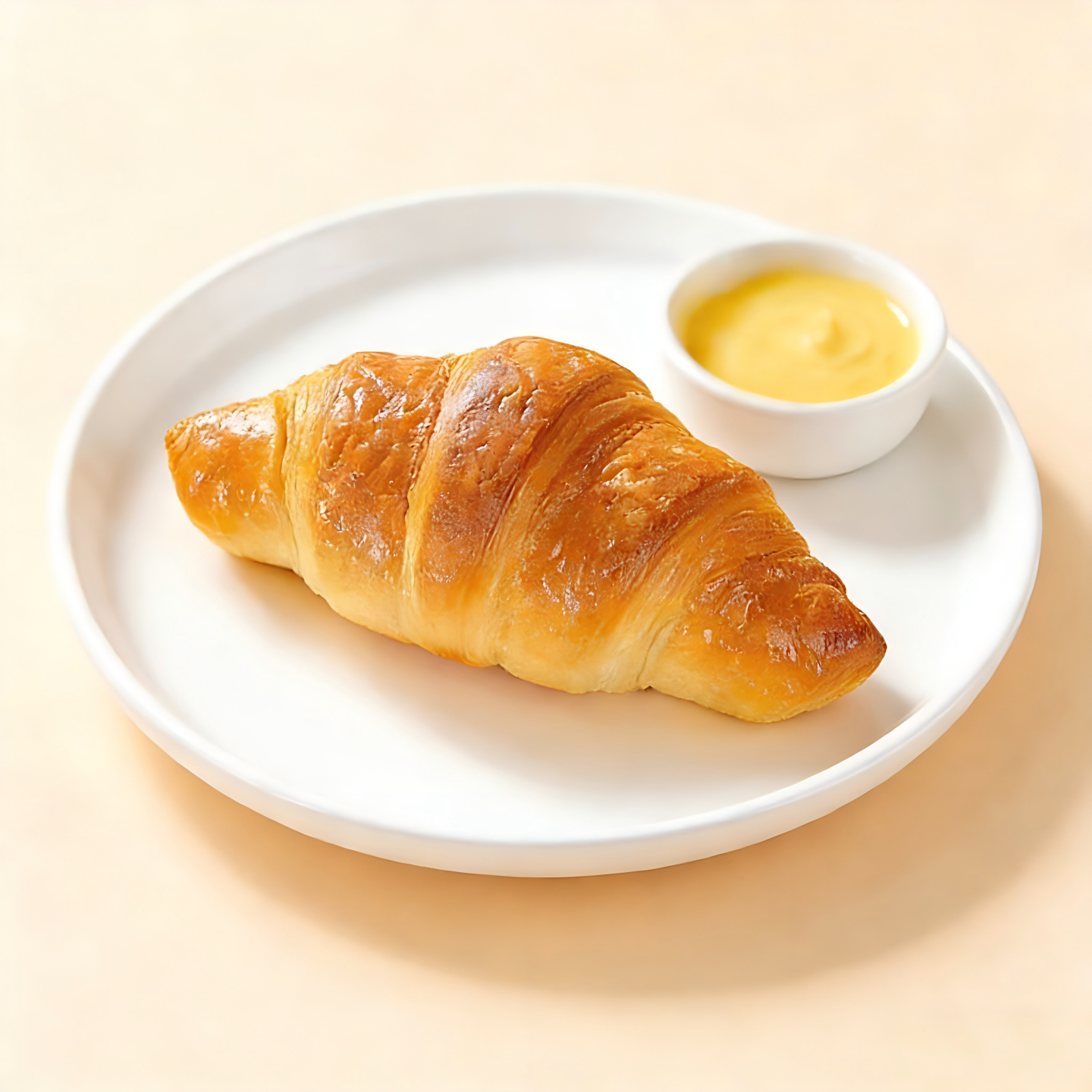 Filled Croissant,Flaky & Buttery Multi-Layered Pastry with Rich Cream Filling，12.06oz