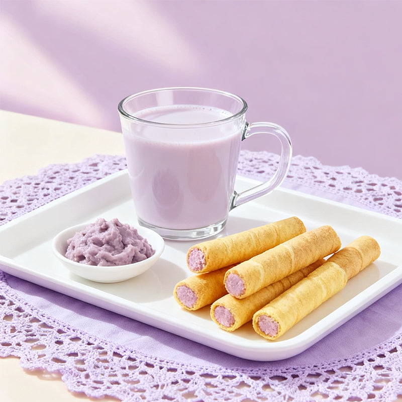 14.11oz/1bag Taro Milk Egg Roll Crispy,Party Snacks