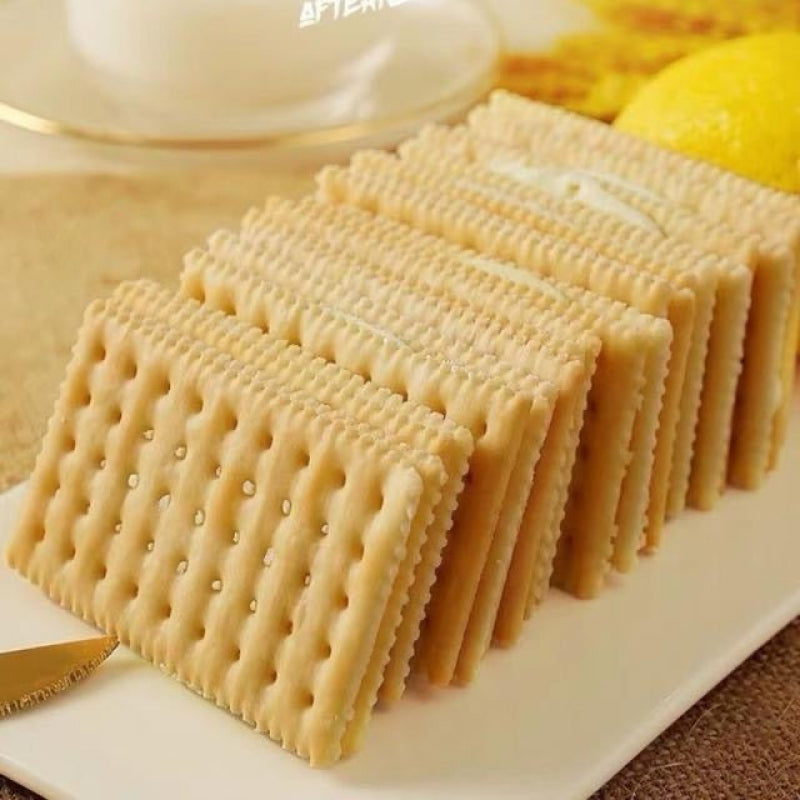 12.14oz/1box [Da'erdun] Soda Sandwich Cookies Lemon Flavor