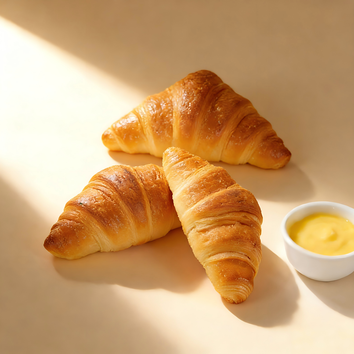 Filled Croissant,Flaky & Buttery Multi-Layered Pastry with Rich Cream Filling，12.06oz