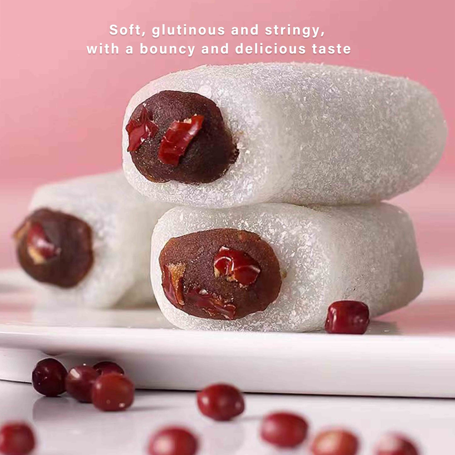 1.12LB/1bag Snow Skin Red Bean Cake,Party Snacks