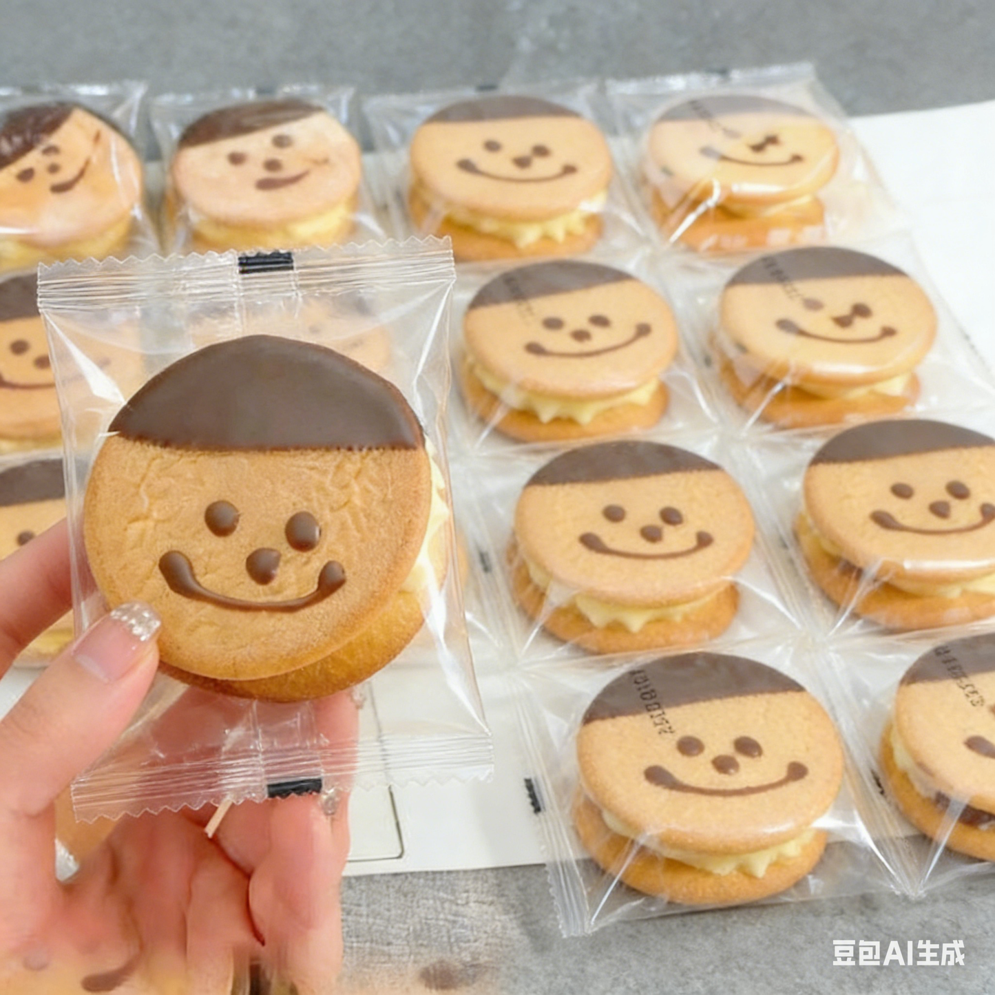 15.74oz/1bag Baby Face Cake,Chocolate Flavor