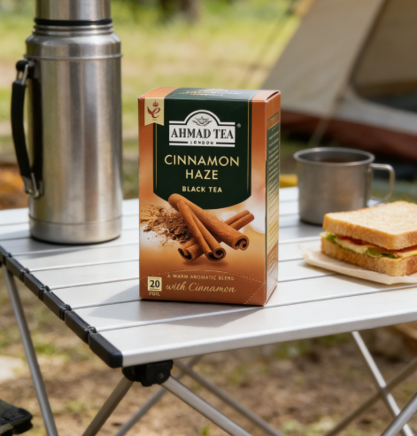 1.41 oz（1Boxed）AHMAD TEA（Yaman Tea）Cinnamon Haze Black tea bags with cinnamon flavor，Christmas Gifts，Christmas Snacks，New Year Snacks，Party Snacks