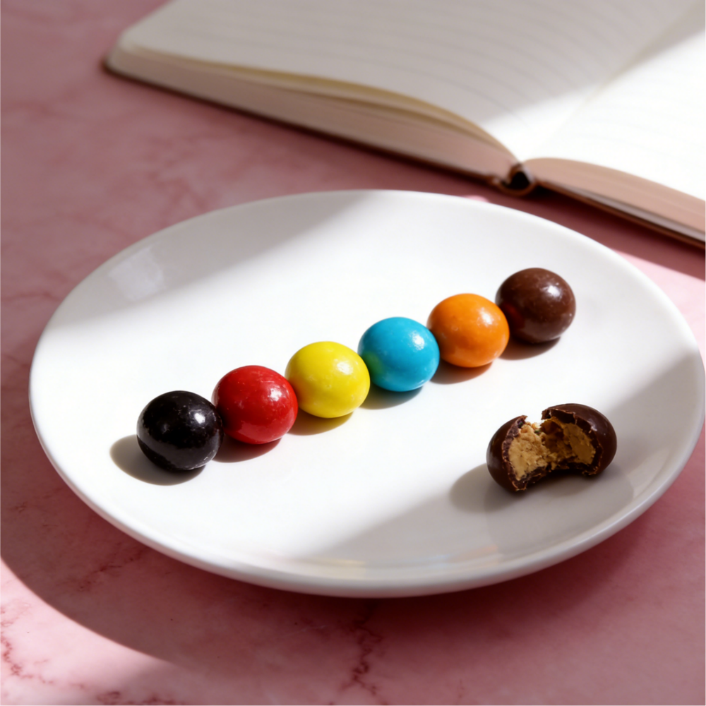 8.81oz/1bag Colorful Chocolate Beans,Party Snacks