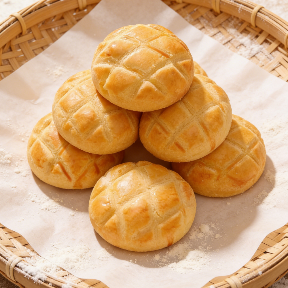 1.41LB/1bag(Includes 10 packages) [Dishifu] Pineapple Crisp Cake,Light & Flaky Crisp Cake Bursting with Pineapple Bits, Naturally Sweet & Tangy, Individually Wrapped for a Refreshing Snack or Tea Pairing