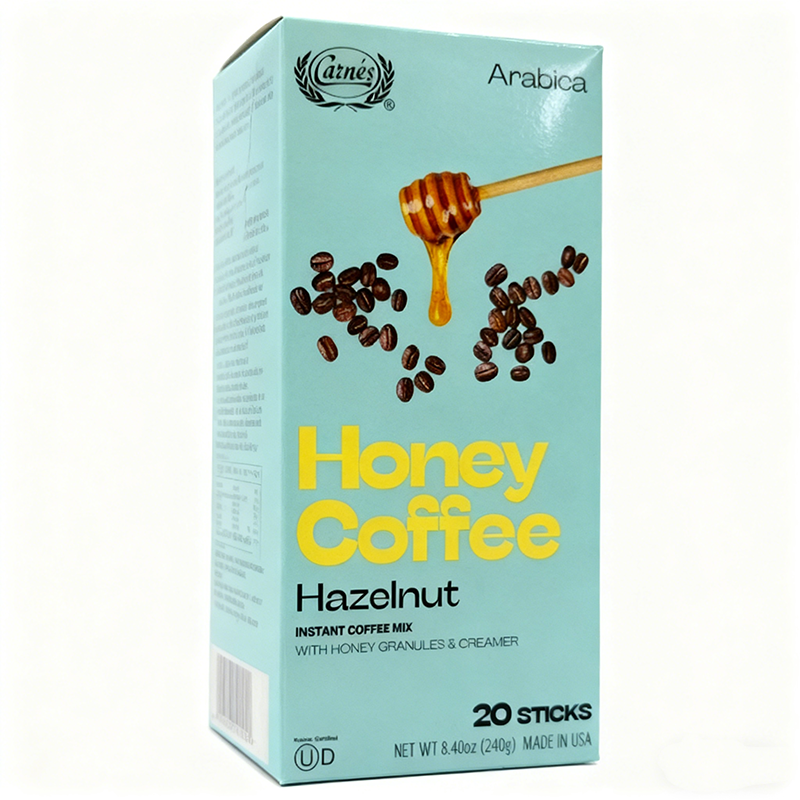 8.46oz（1Boxed）Gaines Instant coffee with honey and hazelnut flavor（Honey Coffee Hazelnut）,Christmas Gifts