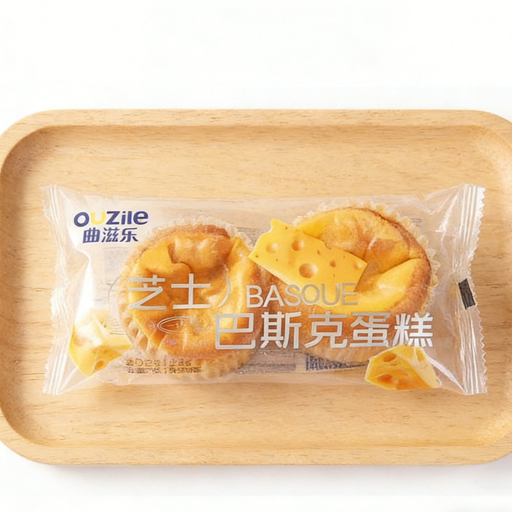 14.43oz/1bag Basque Cake Cheese Flavor,Caramelized Top & Gooey Center, Rich, Creamy & Irresistibly Decadent, Perfect Gourmet Dessert for Special Occasions