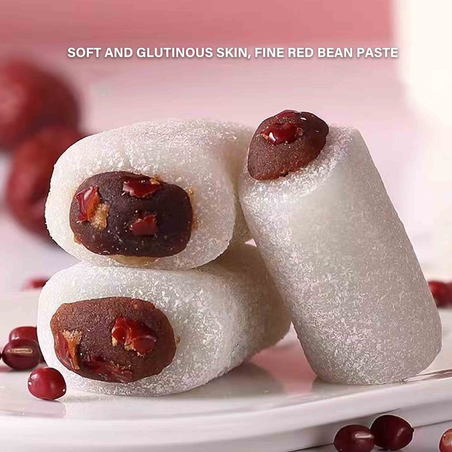 1.12LB/1bag Snow Skin Red Bean Cake,Party Snacks
