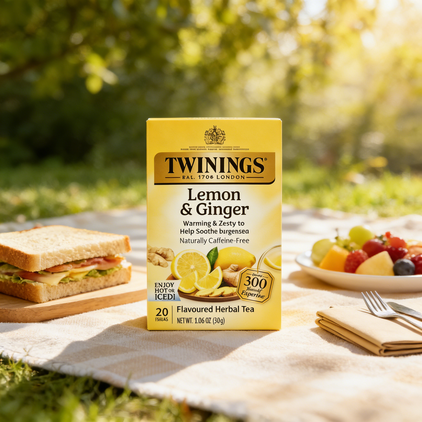 1.06 oz，0.07，1Boxed，Twinings Lemon Ginger Herbal Tea（20 Bag），Christmas gifts