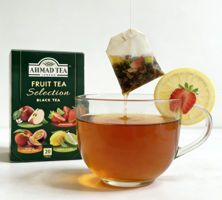 1.41 oz（1Boxed）AHMAD TEA（Yaman Tea）Fruit Tea Selection Fruity Black Tea Bags，Christmas Gifts，Christmas Snacks，New Year Snacks，Party Snacks