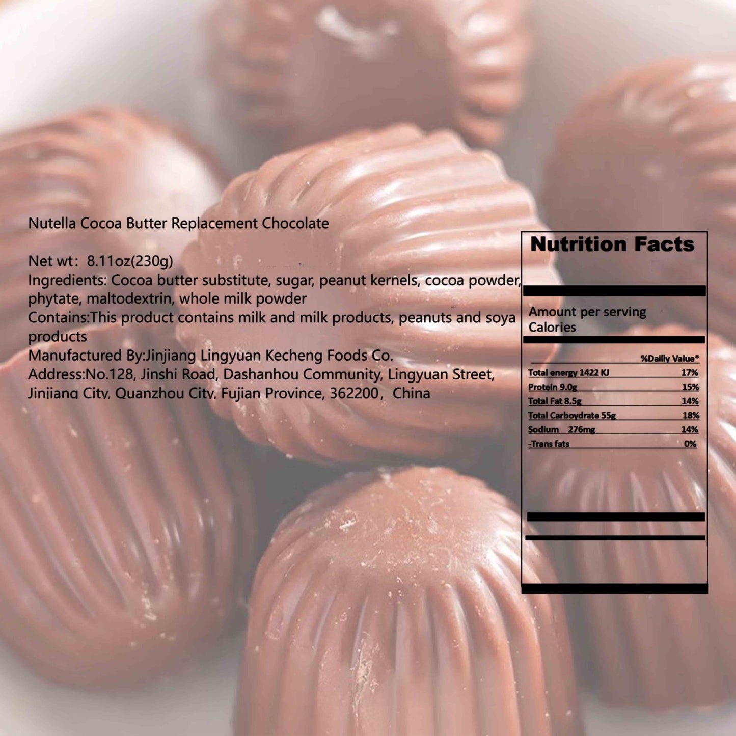 8.11oz/1boxed [Yipin Rabbit] Nutty-Filled Cocoa Butter Substitute Chocolate,Party Snacks