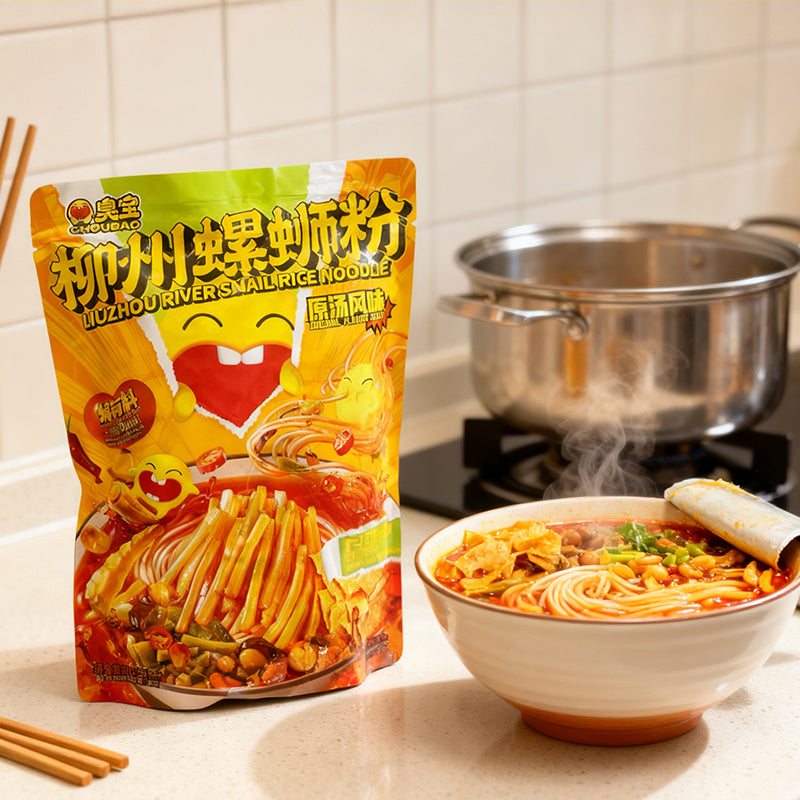 12.34oz（1Bag）Stinky Treasure Liuzhou Snail Noodles,Christmas Gifts，Christmas Snacks，New Year Snacks，Party Snacks