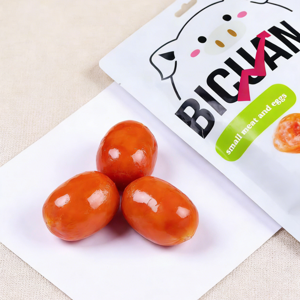 3.98oz/1bag Charcoal Grilled Small Meat Egg,Chewy & Flavorful, Ready-to-Eat Protein Snack for On-the-Go or Beer Pairing