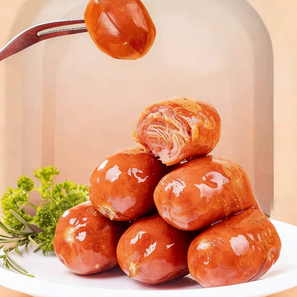 3.98oz/1bag Charcoal Grilled Small Meat Egg,Chewy & Flavorful, Ready-to-Eat Protein Snack for On-the-Go or Beer Pairing