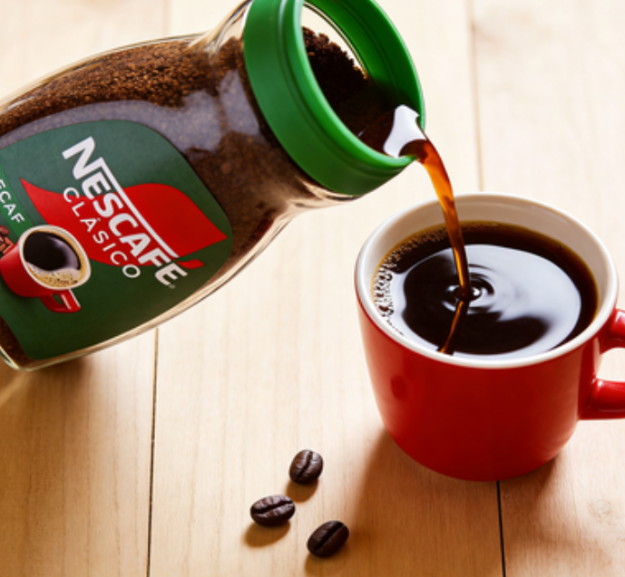 1.10lb(1Bottled)Nestle Nescafe Clasico Decaf（Decaf version）Instant Black Coffee（Dark Roast),Christmas Gifts，Party Snacks