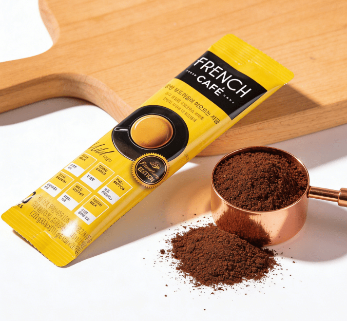 7.83 oz（1Boxed）South Korea, Nanyang French Cafe（Furanchi）Mild Flavored 3-in-1 Instant Coffee，Christmas Gifts，Christmas Snacks，New Year Snacks，Party Snacks