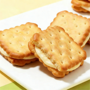Lemon Flavor Sandwich Cookies,Crispy Biscuits with Zesty Lemon Cream Filling