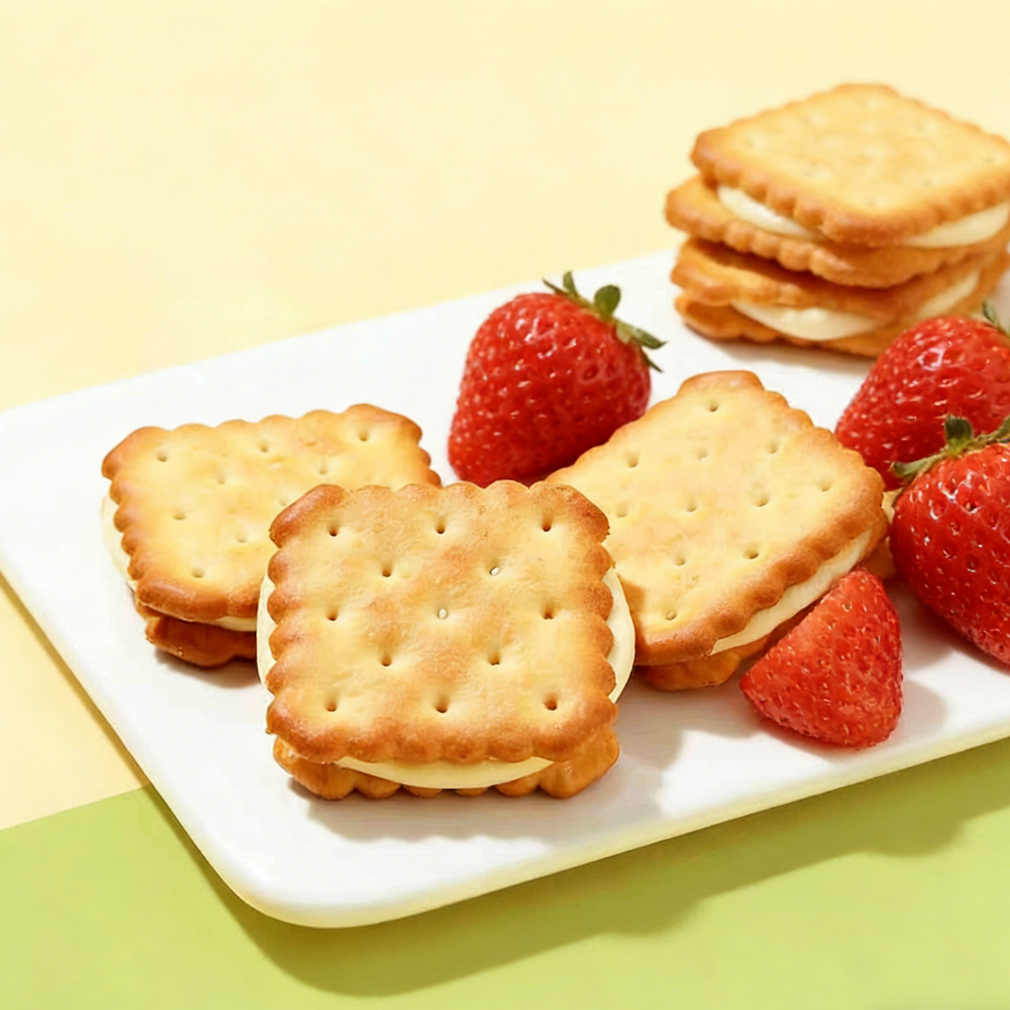 [Yongdeli] Lemon Flavor Sandwich Cookies,Crispy Biscuits with Zesty Lemon Cream Filling, Irresistibly Tangy & Sweet, Perfect for Tea Time, Gifts, or a Refreshing Treat