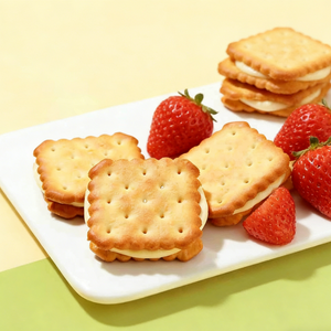 Lemon Flavor Sandwich Cookies,Crispy Biscuits with Zesty Lemon Cream Filling