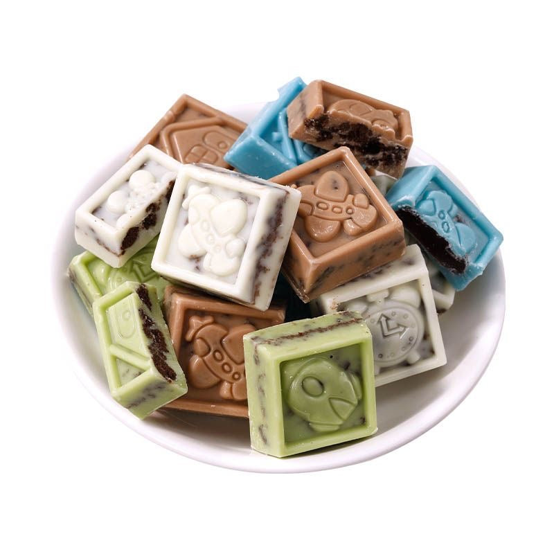 8.17oz/1boxed [Qiaoyuan] Chocolate,Blueberry Flavor、White Chocolate、Cookie Caramel Flavor、Cookie Matcha Flavor，Four flavors