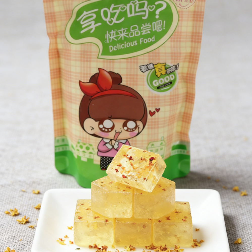 Osmanthus Soft Cake,Infused with Fragrant Osmanthus Flowers, Delicately Soft & Chewy, 9.72oz