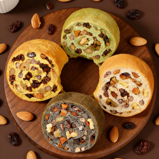 15.99oz/1bag Wheel Nut Bread,Soft Pull-Apart Bread Rolls in a Unique Wheel Shape, Crunchy Nuts, Perfect for Sharing at Brunch, as a Sweet Breakfast or Snack