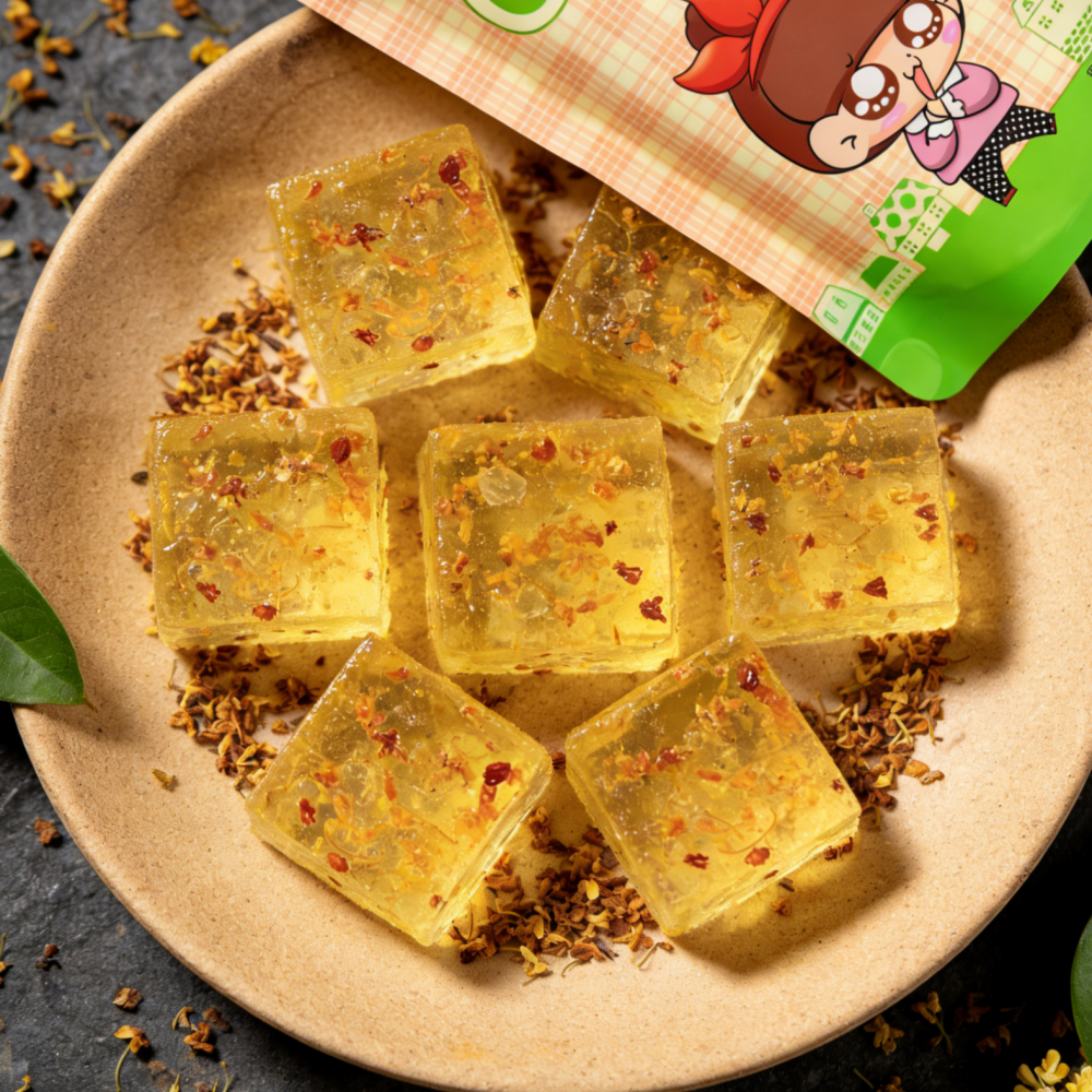 Osmanthus Soft Cake,Infused with Fragrant Osmanthus Flowers, Delicately Soft & Chewy, 9.72oz