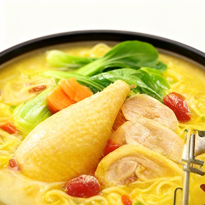 1.21lb（5Packaging）White Elephant Old Mother Chicken Noodle Soup,Christmas Gifts，Christmas Snacks，New Year Snacks，Party Snacks