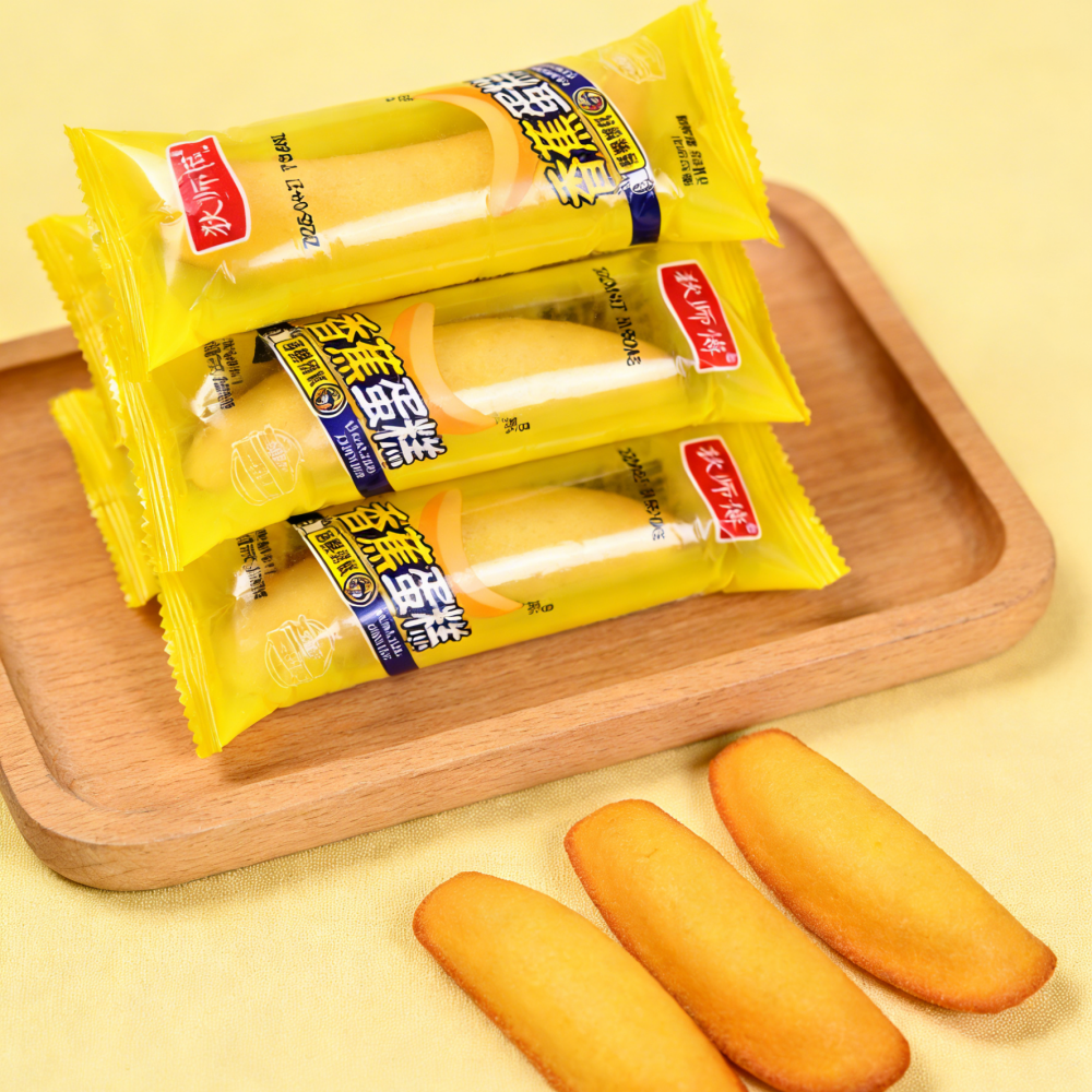 11.5oz/1bag(Includes 12 packages) [Dishifu] Banana Cake,Soft & Moist Cake, Naturally Sweet & Fragrant, Individually Wrapped for a Wholesome Snack, Breakfast On-the-Go, or Kids' Treat