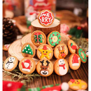 8.99oz/1bag (Includes 40 packages) Christmas Decorated Cookies,Festive Holiday Shapes with Colorful Icing, Crispy & Buttery Shortbread, Perfect for Christmas Gifting, Party Favors, and Family Sharing