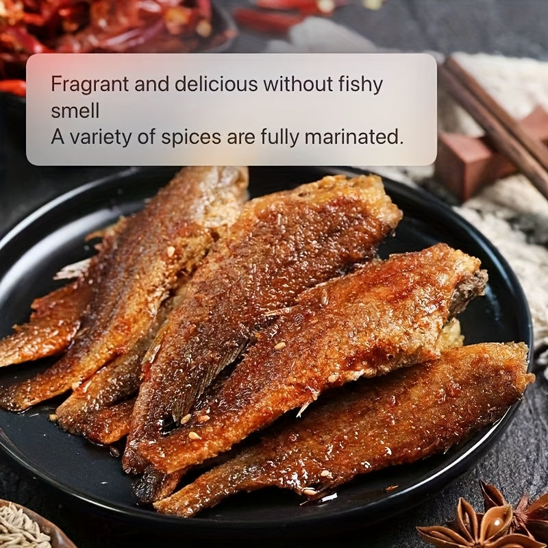 6.89oz/1bag [Juchunyuan] BBQ Spicy Small Yellow Fish