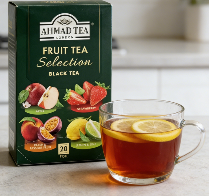 1.41 oz（1Boxed）AHMAD TEA（Yaman Tea）Fruit Tea Selection Fruity Black Tea Bags，Christmas Gifts，Christmas Snacks，New Year Snacks，Party Snacks