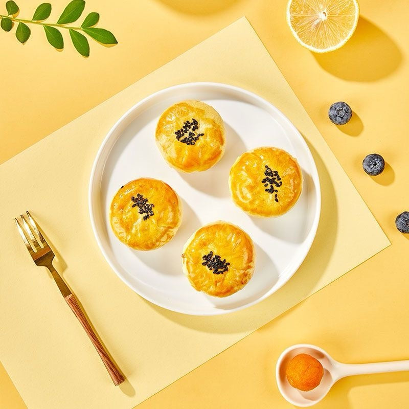 14.02oz/1bad(Includes 6 packages),Snowy Mooncake Salted Egg Yolk Pastry