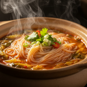 Sour Cabbage Noodle  – Tangy & Spicy, Chewy Rice Noodles,Small Pot Noodles