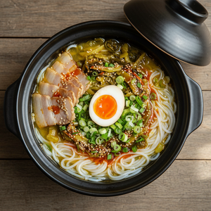 Sour Cabbage Noodle  – Tangy & Spicy, Chewy Rice Noodles,Small Pot Noodles