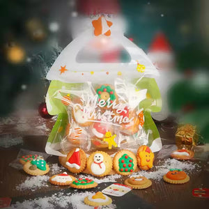 8.99oz/1bag (Includes 40 packages) Christmas Decorated Cookies,Festive Holiday Shapes with Colorful Icing, Crispy & Buttery Shortbread, Perfect for Christmas Gifting, Party Favors, and Family Sharing