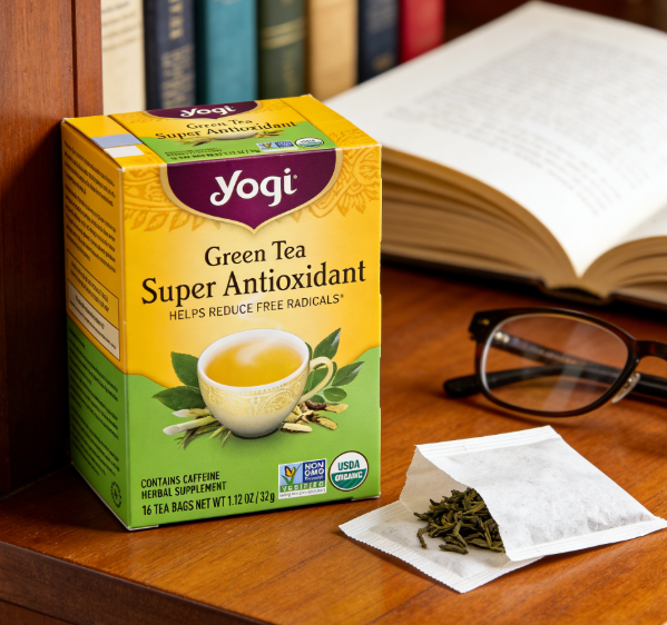 1.13 oz（1Boxed）Yogi Green Tea Super Antioxidant（Super Antioxidant Green Tea），Christmas Gifts，Christmas Snacks，New Year Snacks，Party Snacks