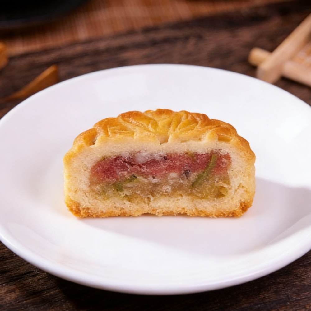 11.81oz/1bag (Includes 12 packages)Mixed Fruit Flavor Mooncakes,Assortment of Mini Mooncakes with Various Fruit Fillings, Soft & Sweet Traditional Pastries Perfect for Mid-Autumn Gifting, Family Sharing, or Tea Time