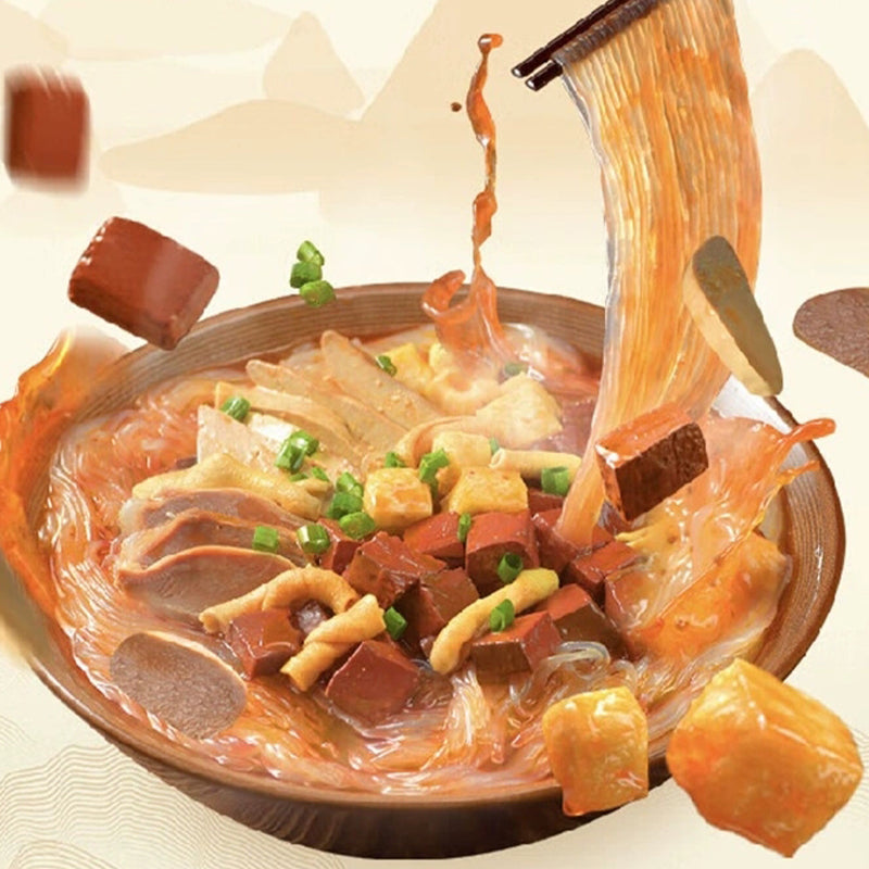 6.38oz（1Bags）Nanjing Street Food Duck Blood Vermicelli Soup,Christmas Gifts，Christmas Snacks，New Year Snacks，Party Snacks