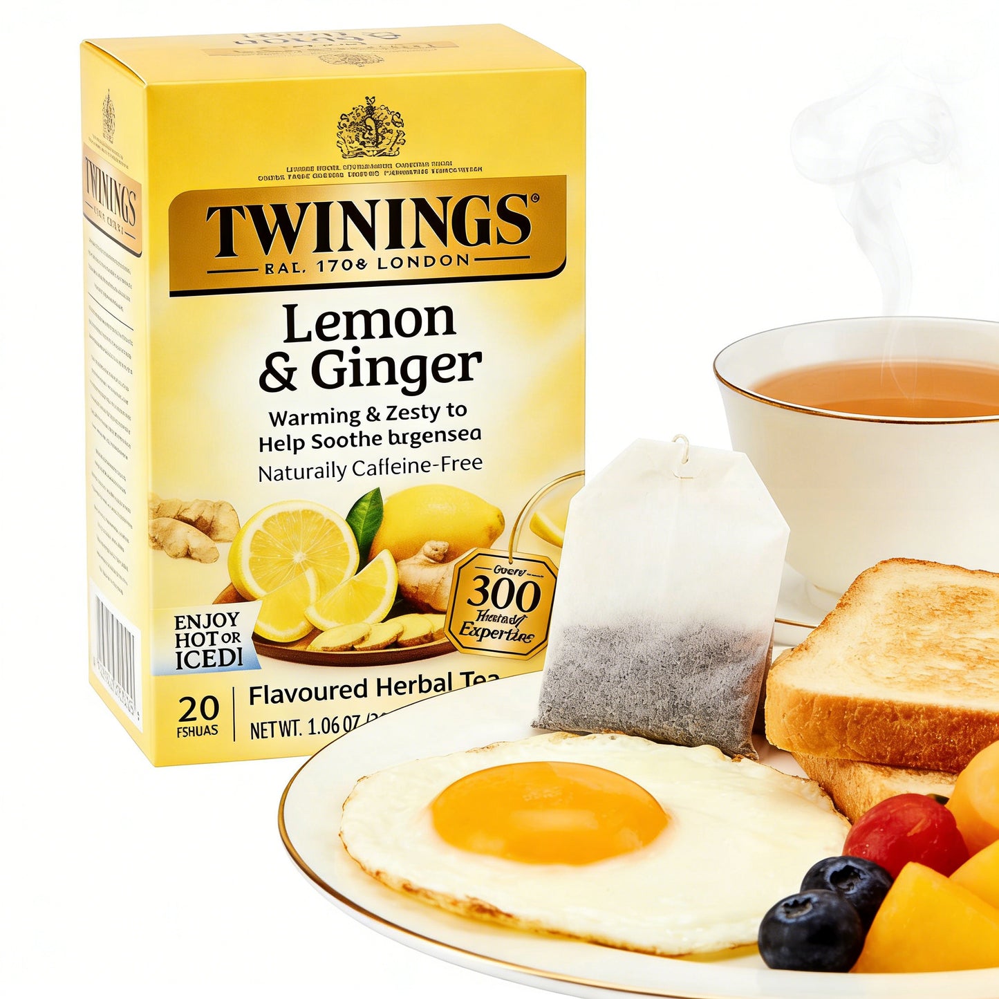 1.41oz，1Boxed，Twinings Honey Tree Citrus Orange Herbal Tea（20 Bag），Christmas gifts