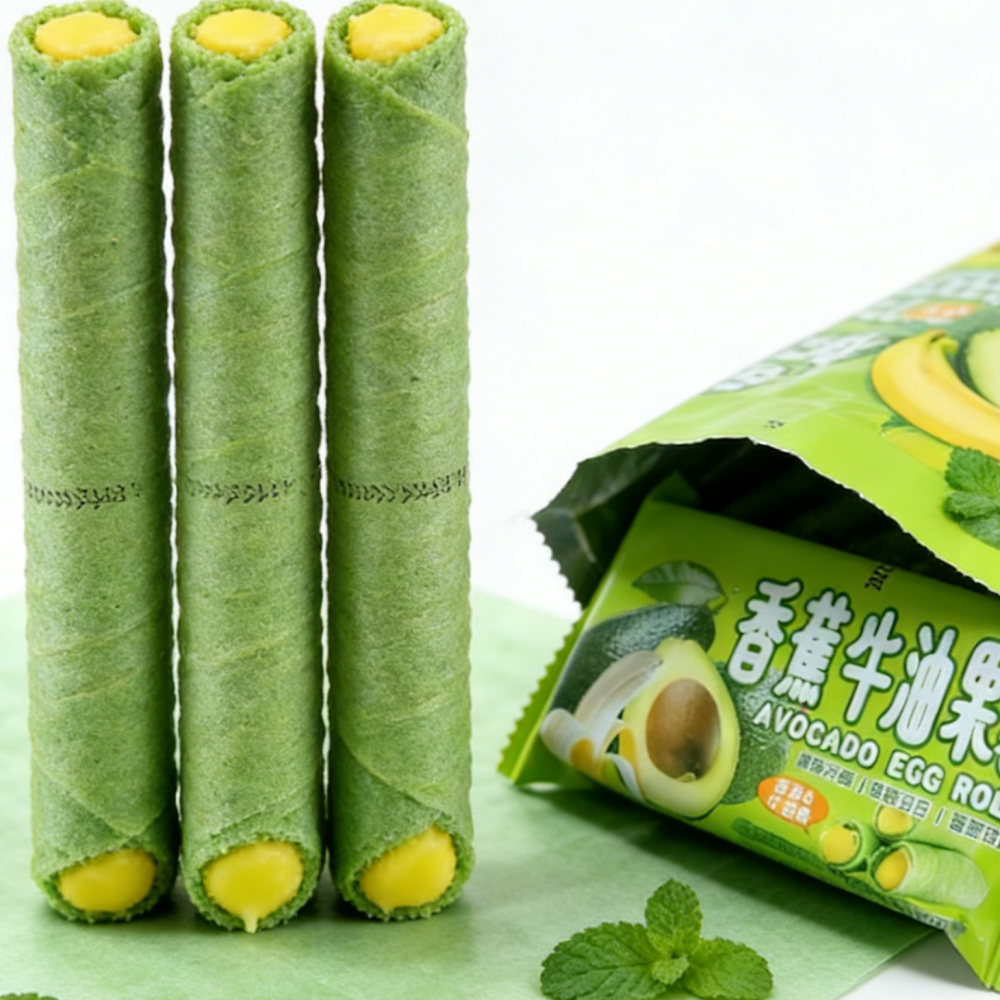 1.05LB/1bag (Includes 14 packages) Banana Avocado Egg Roll,Crispy Spring Roll Wrapper with Sweet Banana & Creamy Avocado Filling, A Unique Sweet & Savory Crunch, Wholesome Snack for Kids and Adventurous Eaters