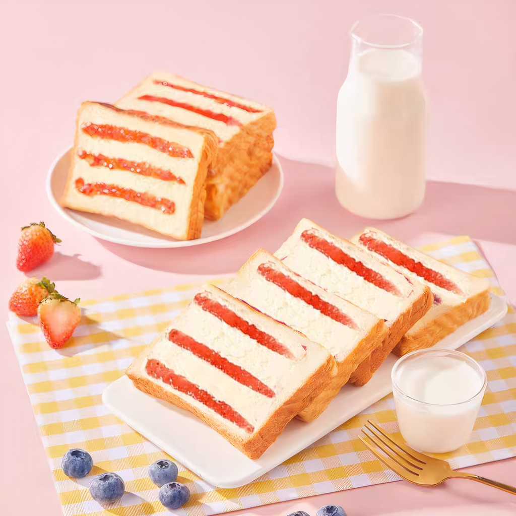 1.01LB [Squirrel Xiaobu] Milk Cap Toast,Two flavors