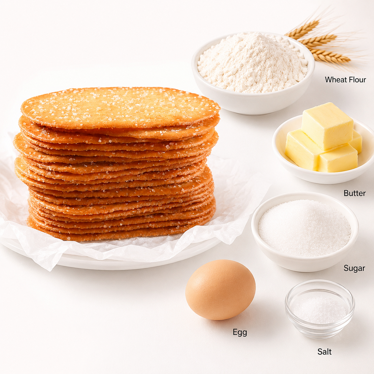Sweet Sugar-Sprinkled Thin Crispy Biscuits - 5.8 lbs Jumbo Stock-Up Bulk Pack