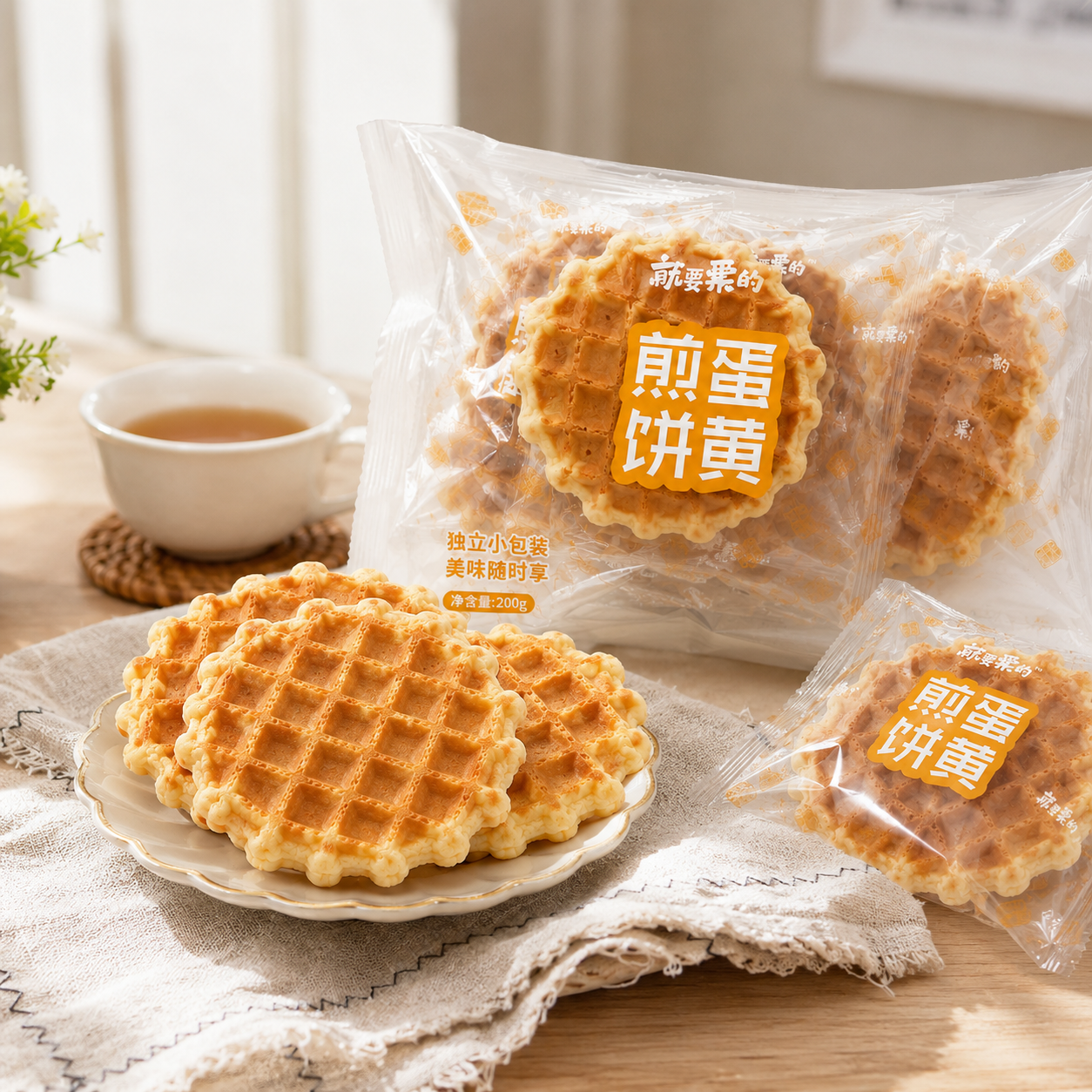 Egg yolk pancake,Crumbly & Rich Shortbread Texture,8.51oz